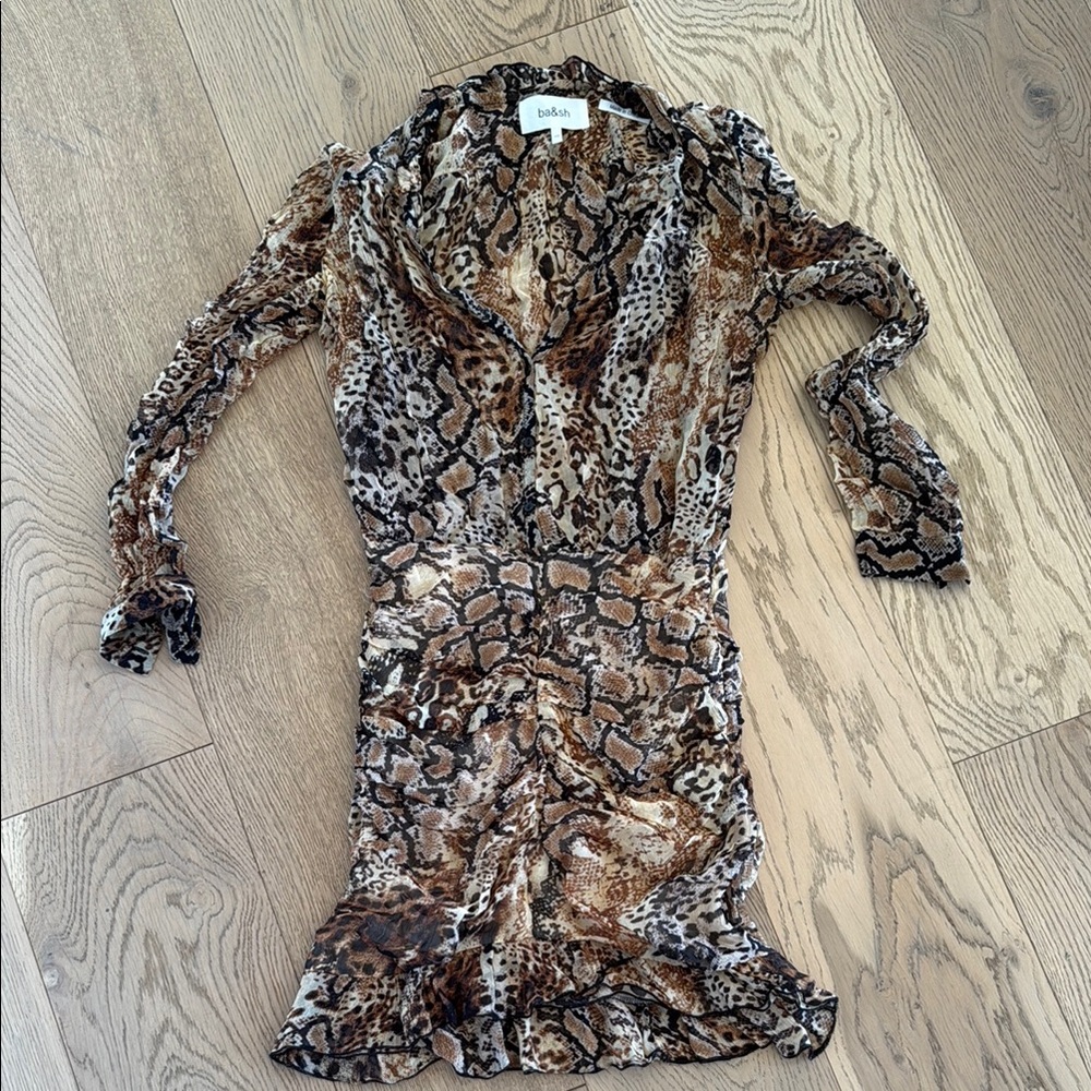 Leopard Print Dress- ba&sh - Picture 4 of 8